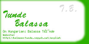 tunde balassa business card